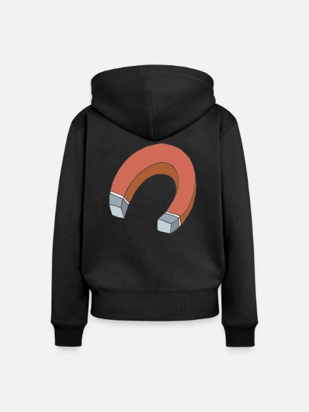 magnet - Frauen Premium Bio Zip Hoodie - Schwarz