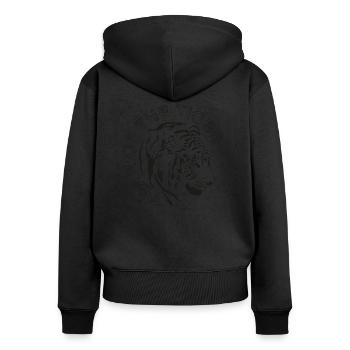 Chinese Year of the Tiger - Frauen Premium Bio Zip Hoodie - Schwarz - Hinten - Julia (174cm)