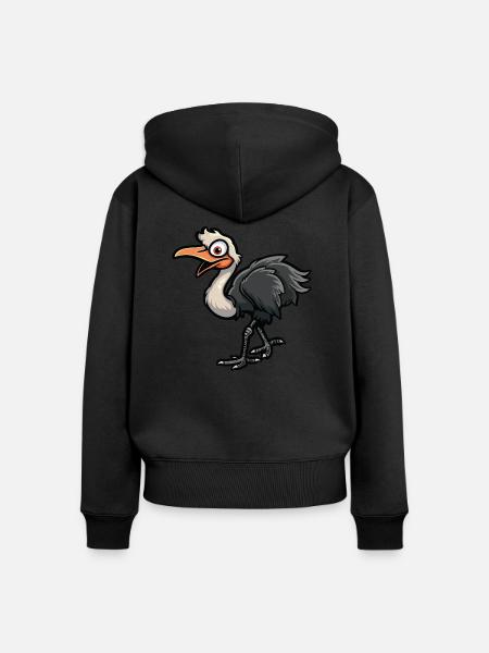strauß - Frauen Premium Bio Zip Hoodie - Schwarz
