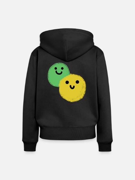 Zwei Bälle - Frauen Premium Bio Zip Hoodie - Schwarz