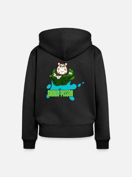 Choupisson - Frauen Premium Bio Zip Hoodie - Schwarz