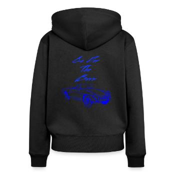Auto Burnout, ich bin nicht alt Ich bin nur Auto Burnout - Frauen Premium Bio Zip Hoodie - Schwarz - Hinten - Julia (174cm)