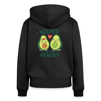 Sexe Révéler Famille Avocat - Sweat à capuche zippé Premium bio Femme - noir - Dos - Julia (174cm)