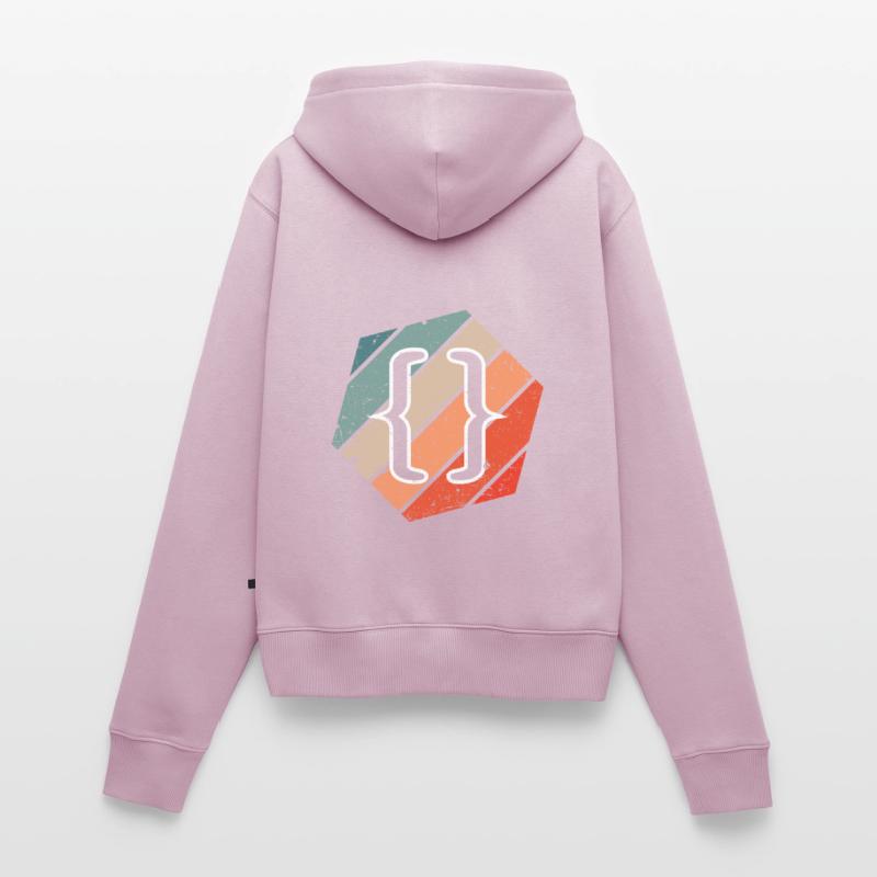 Vintage Web Developer CSS JavaScript und HTML 5 Frauen Premium Bio Zip Hoodie