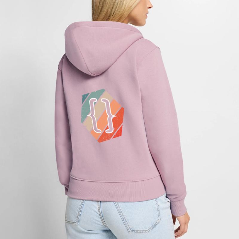 Vintage Web Developer CSS JavaScript and HTML 5 Women's Premium Organic Zip Hoodie