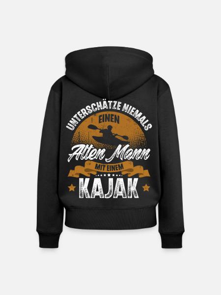 Kajak Kajakfahrer Kajaker - Frauen Premium Bio Zip Hoodie - Schwarz