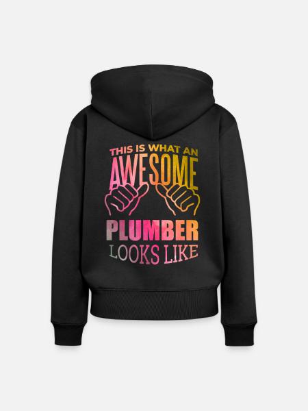 Klempner Klempner Klempner Klempner - Frauen Premium Bio Zip Hoodie - Schwarz