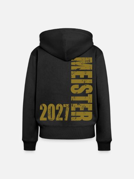 Meister 2027 - Frauen Premium Bio Zip Hoodie - Schwarz