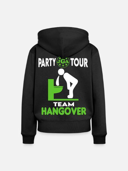 Junggesellenabschied Team Hangover Hochzeit Ringe - Frauen Premium Bio Zip Hoodie - Schwarz