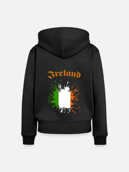 Ireland Irland - Frauen Premium Bio Zip Hoodie - Schwarz