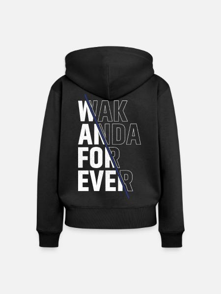 Wach Anda für immer - Frauen Premium Bio Zip Hoodie - Schwarz