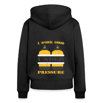 Taucher Tauchen Design Schnorcheln - Frauen Premium Bio Zip Hoodie - Schwarz - Hinten - Julia (174cm)