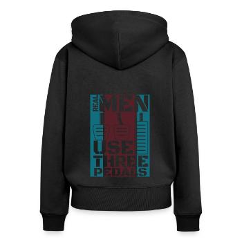 Tuning Spruch für Motorsport / Auto Fans - Frauen Premium Bio Zip Hoodie - Schwarz - Hinten - Julia (174cm)