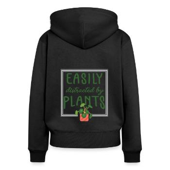 Garten Motiv Gärtner & Gärtnerin Spruch - Frauen Premium Bio Zip Hoodie - Schwarz - Hinten - Julia (174cm)