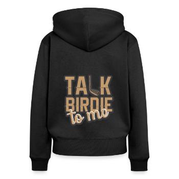 Golf Geschenk Witz Golfspieler Golfer - Frauen Premium Bio Zip Hoodie - Schwarz - Hinten - Julia (174cm)