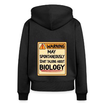 Biologie Lehrer Motiv Naturwissenschaft - Frauen Premium Bio Zip Hoodie - Schwarz - Hinten - Julia (174cm)