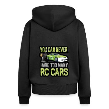 RC Auto Hobby Spruch Ferngestuertes Auto - Frauen Premium Bio Zip Hoodie - Schwarz - Hinten - Julia (174cm)