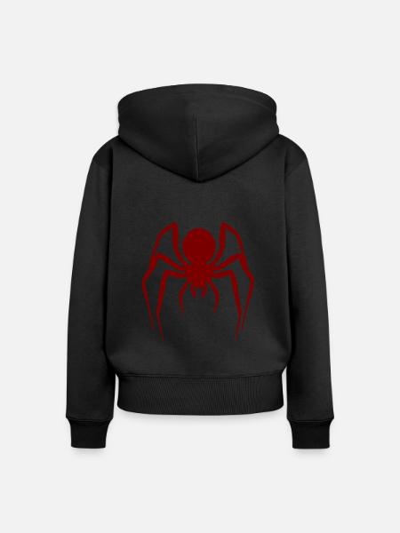 Haarige Spinne - Frauen Premium Bio Zip Hoodie - Schwarz