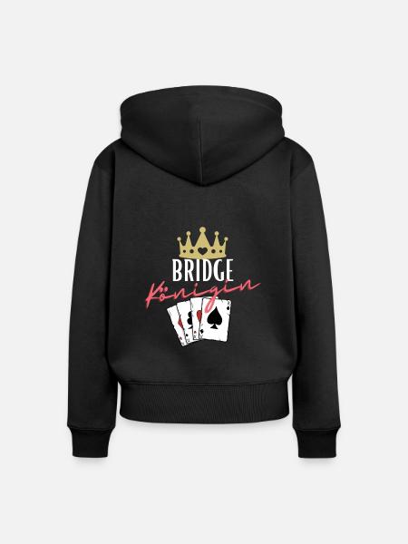 Bridge Königin - Frauen Premium Bio Zip Hoodie - Schwarz