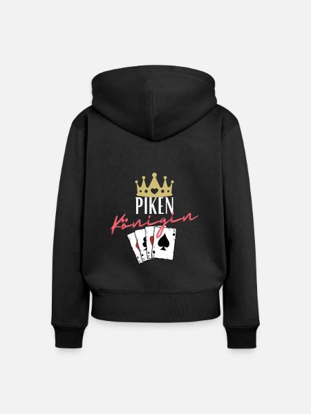 Piken Königin - Frauen Premium Bio Zip Hoodie - Schwarz