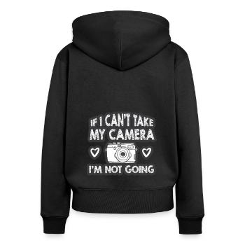 Fotografen Spruch Hobby Fotograf - Frauen Premium Bio Zip Hoodie - Schwarz - Hinten - Julia (174cm)