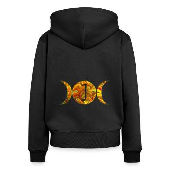 Moon Phases E 38 J - Women's Premium Organic Zip Hoodie - black - Back - Julia (174cm)