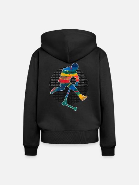Freestyle-Roller - Frauen Premium Bio Zip Hoodie - Schwarz