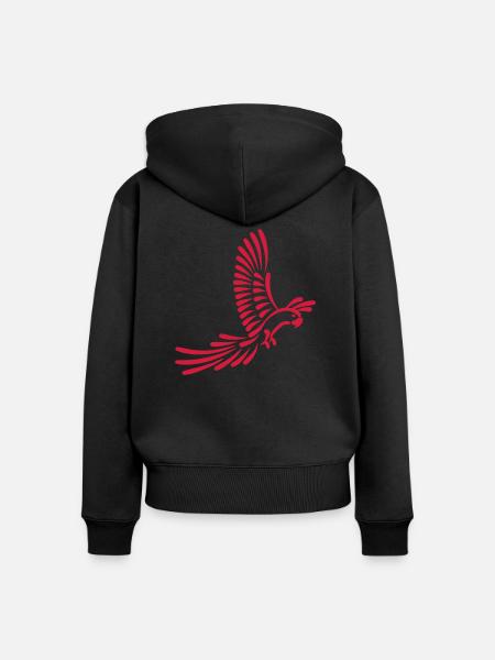 Papagei - Frauen Premium Bio Zip Hoodie - Schwarz