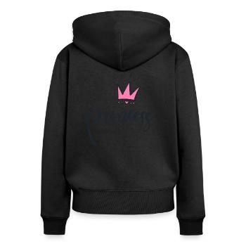 Princess with crown - Women's Premium Organic Zip Hoodie - black - Back - Julia (174cm)