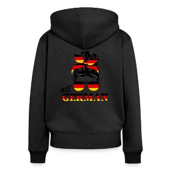 All German Women Deutsch Germany - Women's Premium Organic Zip Hoodie - black - Back - Julia (174cm)