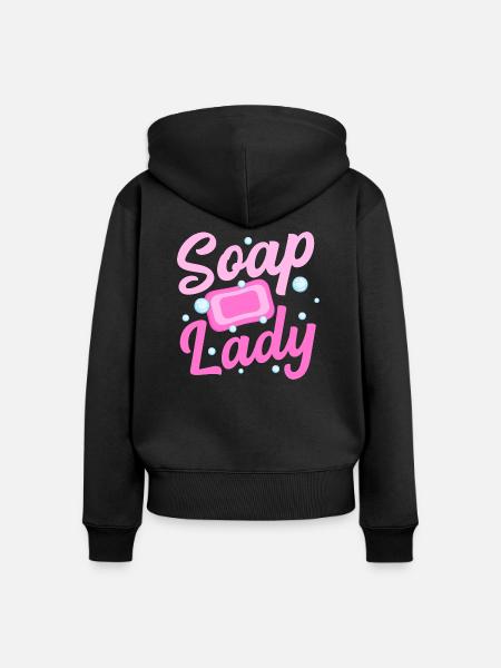 Soap Lady Soapmaker Soapmaking - Frauen Premium Bio Zip Hoodie - Schwarz