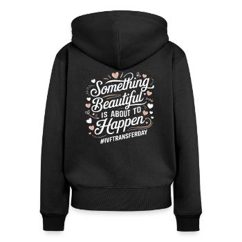A new beginning with IVF - Women's Premium Organic Zip Hoodie - black - Back - Julia (174cm)