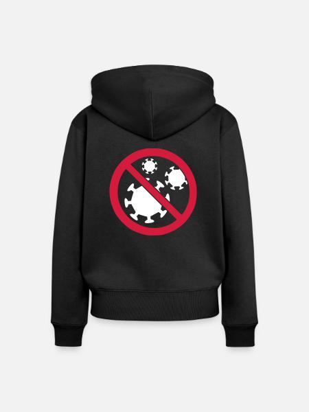 Virus - Frauen Premium Bio Zip Hoodie - Schwarz