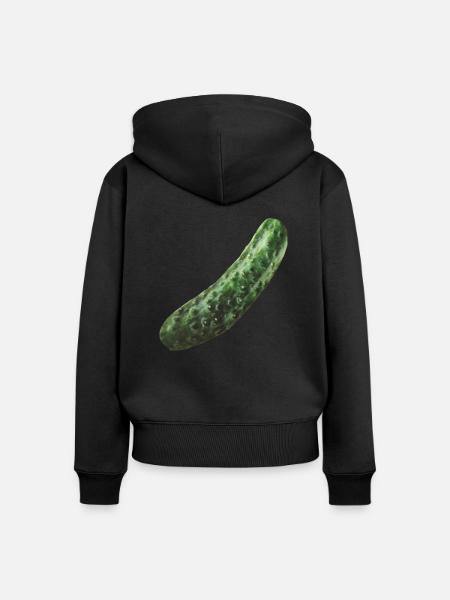 Essiggurke - Frauen Premium Bio Zip Hoodie - Schwarz
