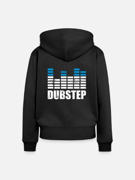 Dubstep - Frauen Premium Bio Zip Hoodie - Schwarz