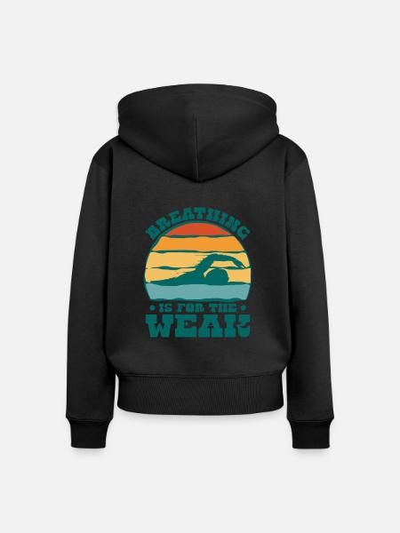 Schwimmen Schwimmlehrer Schwimmerin Schwimmer - Frauen Premium Bio Zip Hoodie -