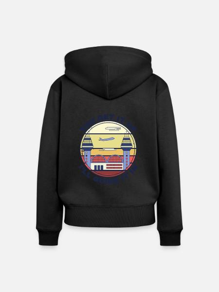 Flugzeug Fliegen Modellflieger Flugschule - Frauen Premium Bio Zip Hoodie - 