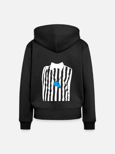 Schiedsrichter Outfit - Frauen Premium Bio Zip Hoodie - Schwarz