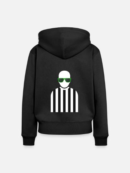Schiedsrichter Outfit - Frauen Premium Bio Zip Hoodie - Schwarz