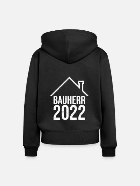 Bauherr 2022 Eigenheim - Frauen Premium Bio Zip Hoodie - Schwarz