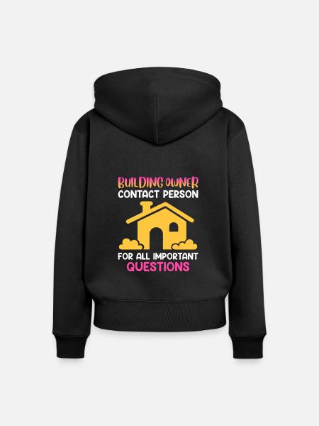 Bauherr Bauherrin Eigenheim - Frauen Premium Bio Zip Hoodie - Schwarz