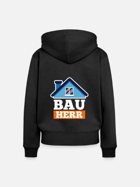 Bauherr - Frauen Premium Bio Zip Hoodie - Schwarz