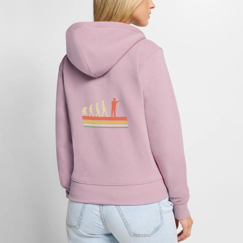 Darts Evolution Darts Player Throws Dart Women's Premium Organic Zip Hoodie
