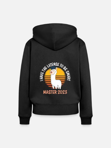 Master Abschluss 2023 Master - Frauen Premium Bio Zip Hoodie - Schwarz