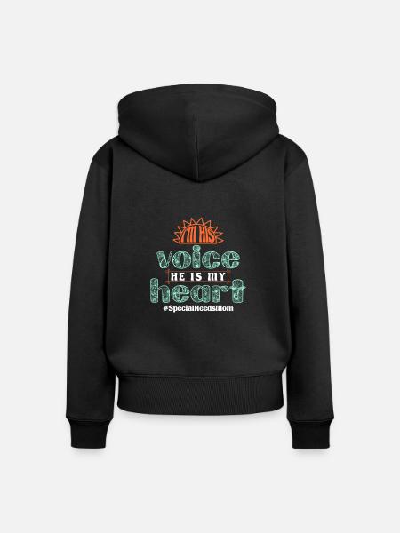 Inklusion Awareness Vielfalt handicap - Frauen Premium Bio Zip Hoodie - Schwarz