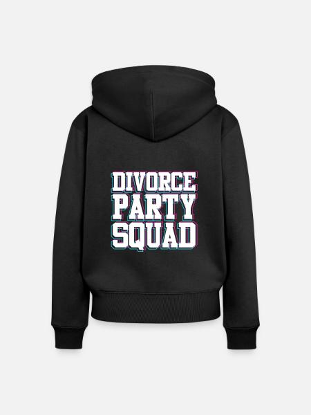 Scheidungsparty Glücklich geschieden Scheidung - Frauen Premium Bio Zip Hoodie - Schwarz