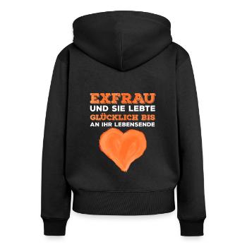 Scheidungsparty Finally Divorced Scheidung - Frauen Premium Bio Zip Hoodie - Schwarz - Hinten - Julia (174cm)