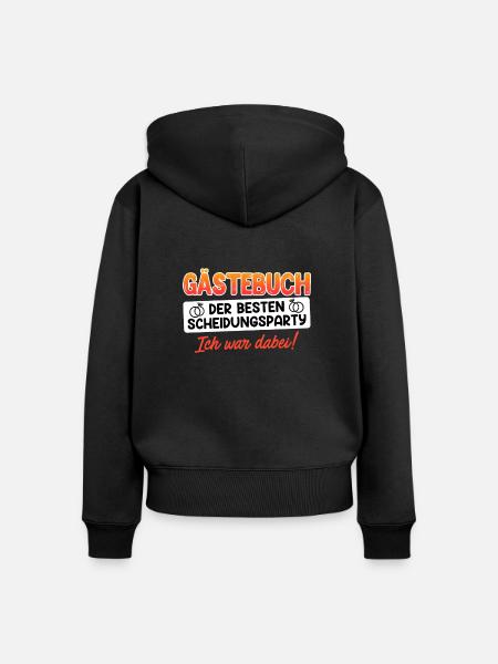 Scheidungsparty frisch geschieden Scheidung - Frauen Premium Bio Zip Hoodie - Schwarz