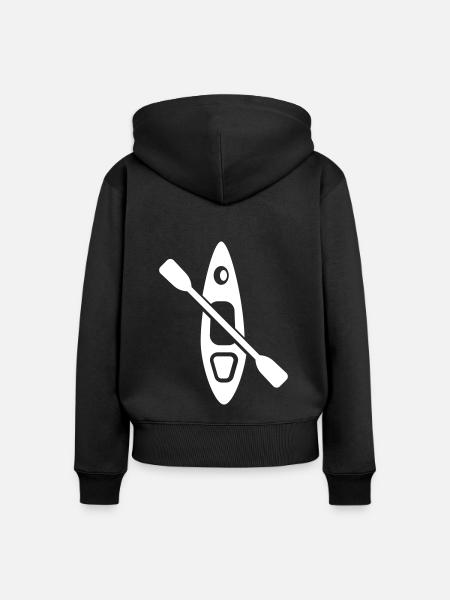 Kanu icon - Frauen Premium Bio Zip Hoodie - Schwarz