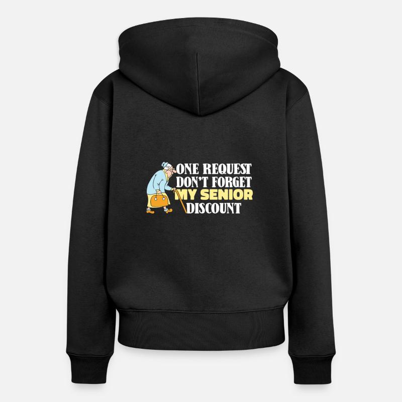 Pension de retraité drôle - Sweat à capuche zippé Premium bio Femme - noir